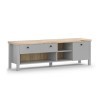 Vicco Meuble TV Melini, Gris/Chêne, 146.6 x 46.6 cm