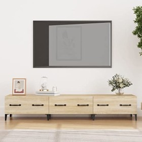 VEEKI Meuble TV, Meuble TV Suspendu, Meuble TV Industriel, Meuble TV Bois, Meuble Chambre, Convient pour Salon ou Chambre, Ch