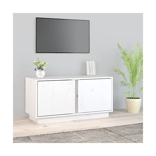 VEEKI Meuble TV, Meuble TV Suspendu, Meuble TV Industriel, Meuble TV Bois, Meuble Chambre, Convient pour Salon ou Chambre, Bl