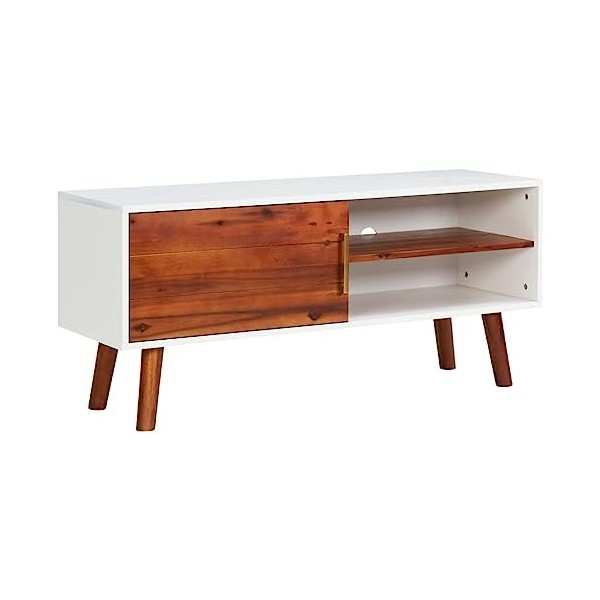 VEEKI Meuble TV, Meuble TV Suspendu, Meuble TV Industriel, Meuble TV Bois, Meuble Chambre, Convient pour Salon ou Chambre, 11