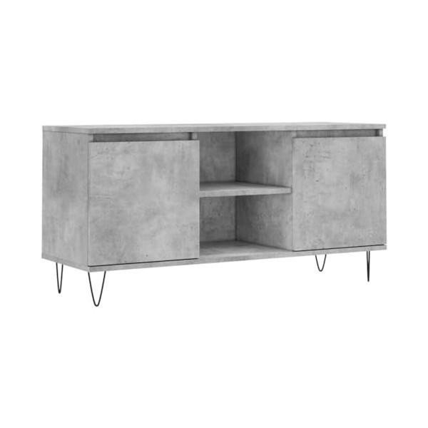 VEEKI Meuble TV, Meuble TV Suspendu, Meuble TV Industriel, Meuble TV Bois, Meuble Chambre, Convient pour Salon ou Chambre, Gr