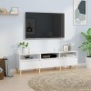 VEEKI Meuble TV, Meuble TV Suspendu, Meuble TV Industriel, Meuble TV Bois, Meuble Chambre, Convient pour Salon ou Chambre, Bl