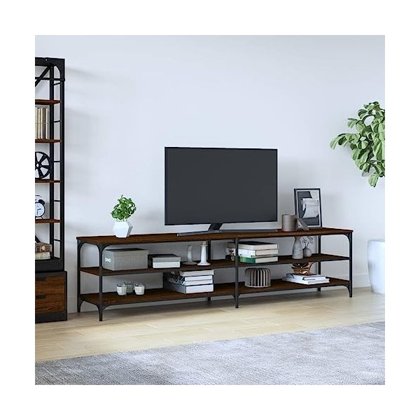 VEEKI Meuble TV, Meuble TV Suspendu, Meuble TV Industriel, Meuble TV Bois, Meuble Chambre, Convient pour Salon ou Chambre, ch