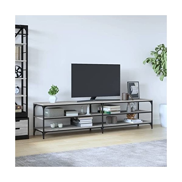 VEEKI Meuble TV, Meuble TV Suspendu, Meuble TV Industriel, Meuble TV Bois, Meuble Chambre, Convient pour Salon ou Chambre, So