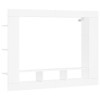 ZEYUAN Meuble TV Blanc 152x22x113 cm Bois dingénierie Meuble TV,Table Basse Salon Meuble TV,Table Basse LED Couleurs