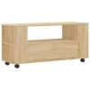 JUNZAI Meubles TV chêne Sonoma 102x34,5x43 cm Bois dingénierie,Table TV,Ensemble Meuble TV,Meuble TV