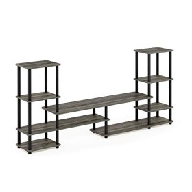 Furinno Turn-N-Tube Meubles TV sans Outils, Bois, Taille Unique, Gris Chêne Français, One Size