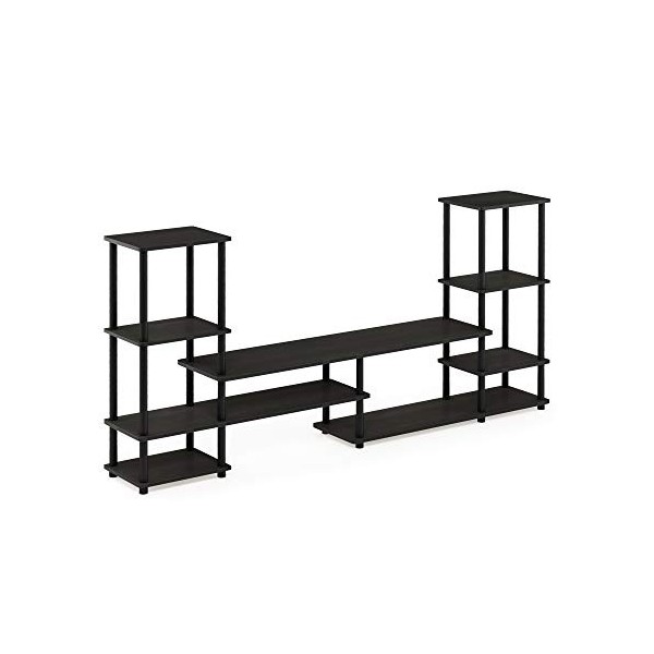 Furinno Turn-N-Tube Meubles TV sans Outils, Bois, Taille Unique, Gris Chêne Français, One Size