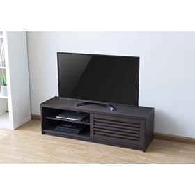 VDD Meuble TV Buffet Moderne - Meuble TV - Portes coulissantes persiennes - 120 cm de Large