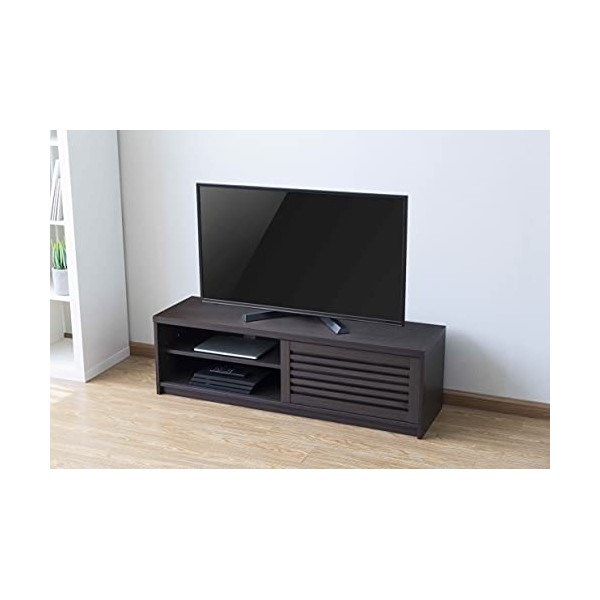 VDD Meuble TV Buffet Moderne - Meuble TV - Portes coulissantes persiennes - 120 cm de Large
