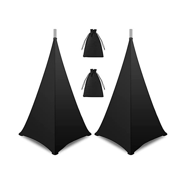 Wisyurt Housse de Support de Haut-Parleur-Couvertures de Haut-Parleur DJ Compatibles avec la Plupart des Supports de Haut-Par