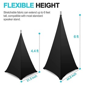 Wisyurt Housse de Support de Haut-Parleur-Couvertures de Haut-Parleur DJ Compatibles avec la Plupart des Supports de Haut-Par