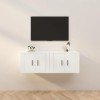 VEEKI Meuble TV, Meuble TV Suspendu, Meuble, Meuble TV avec Rangement，Meuble Industriel, Convient pour Salon ou Chambre, Meub