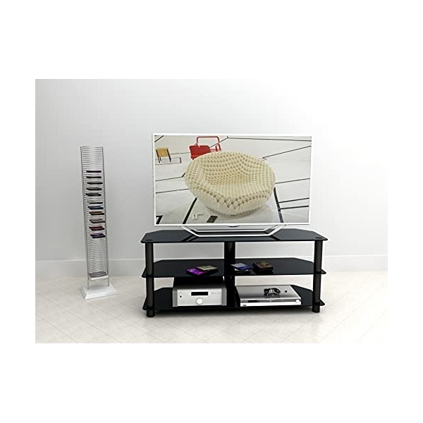 VDD Meuble TV - Buffet TV - Meuble Audio - 90 cm de Large - Noir