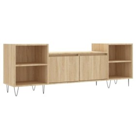 Meuble TV Chêne Sonoma 160x35x55 cm Bois dingénierie - Meuble télé, Meuble TV Industriel, Meuble Chambre, Convient pour Salo