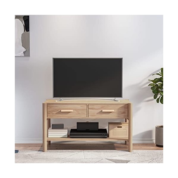 VEEKI Meuble TV, Meuble TV Suspendu, Meuble TV Industriel, Meuble TV Bois, Meuble Chambre, Convient pour Salon ou Chambre, 82