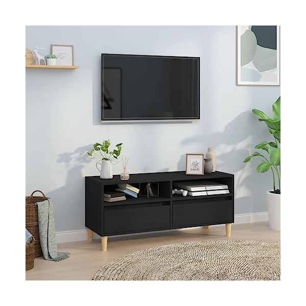 VEEKI Meuble TV, Meuble TV Suspendu, Meuble TV Industriel, Meuble TV Bois, Meuble Chambre, Convient pour Salon ou Chambre, No