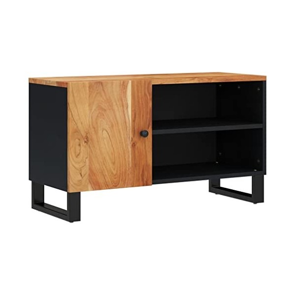 VEEKI Meuble TV, Meuble TV Suspendu, Meuble TV Industriel, Meuble TV Bois, Meuble Chambre, Convient pour Salon ou Chambre, 80