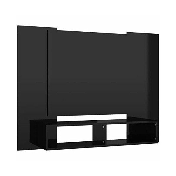 MOONAIRY Meuble TV Support de télévision Console de Rangement Meuble TV Salon Moderne Table Télévision Meuble TV Mural Noir B
