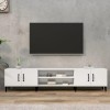 Générique Meuble TV Blanc Brillant 180x31,5x40 cm Bois dingénierie,26.8 KG,816266, Meubles, Meubles TV