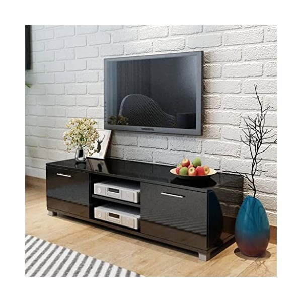 Générique Meuble TV Noir Brillant 120 x 40,3 x 34,7 cm,22 KG,243042, Meubles, Meubles TV