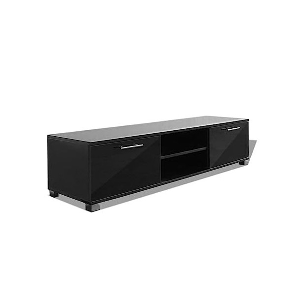 Générique Meuble TV Noir Brillant 120 x 40,3 x 34,7 cm,22 KG,243042, Meubles, Meubles TV