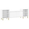 Higsose Meuble TV Salon Blanc Brillant 160x35x55 cm Bois dingénierie Armoire Télévision Dessus Stable et Robuste Vitrine da