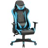 Yaheetech Chaise de Gaming Ergonomique Fauteuil de Gamer Dossier Inclinable 180° Hauteur Réglable Rembourré Similicuir avec S