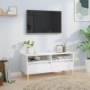 Keyur Meuble TV, Banc TV Buffet Bas Support de Télévision Meuble Télé Meuble TV Blanc 100x34,5x44,5 cm Bois dingénierie