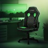 ML-Design Chaise de Gaming avec Fonction Bascule, Noir-Bleu, Similicuir, Chaise de Bureau Ergonomique avec Accoudoirs, Pivota