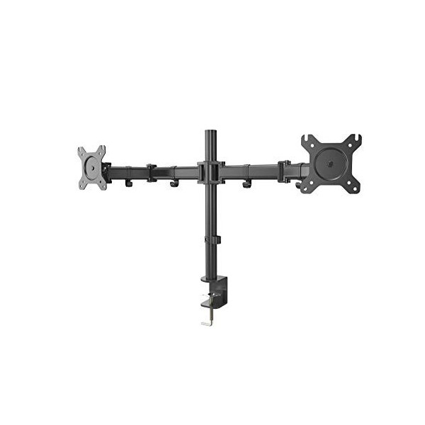 Haeger DB-T27.001A Support TV Dual Tilt & Swivel 13" – 27" pour écrans ou TV de 13" à 27", Design Facile à Monter, Pince pour