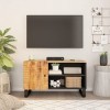 Keyur Meuble TV, Banc TV Buffet Bas Support de Télévision Meuble Télé Meuble TV 80x33x46 cm Bois de manguier et dingénierie