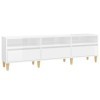 LAPOOH Meuble TV Blanc Brillant 150x30x44,5 cm Bois dingénierie,Meuble TV,Table Basse Salon Meuble TV,Table Basse LED Couleu