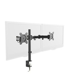 Haeger DB-T27.001A Support TV Dual Tilt & Swivel 13" – 27" pour écrans ou TV de 13" à 27", Design Facile à Monter, Pince pour