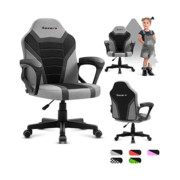 Huzaro Ranger 1.0 Gris Mesh Chaise de Jeu pour Enfants, Maille Grise, Petit