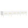 ARKEM Meuble TV Blanc 150x36x30 cm Bois dingénierie,Table Basse Salon Meuble TV,Table Basse LED Couleurs,Meuble TV