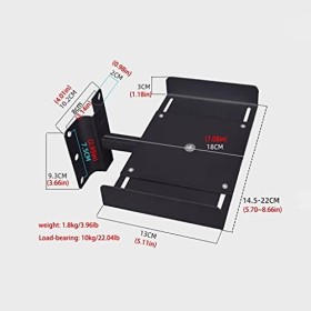 BNNP Étagère centrale de divertissement - Support pour haut-parleur - Support mural pour équipement multimédia rotatif - Cadr