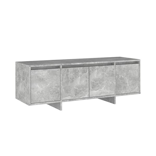 ZEYUAN Meuble TV Gris béton 120x30x40,5 cm Aggloméré,Meuble TV,Meuble TV Moderne,Meuble de Salon