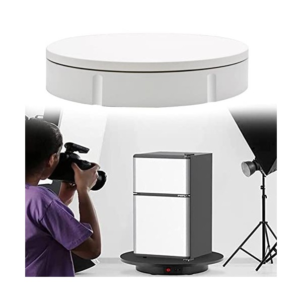 Présentoir Rotatif électrique, Plateau tournant avec télécommande pour Affichage de Produits de Photographie, Plateau tournan
