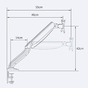 Pied TV Support Universel Support de Montage Mural TV, pour écrans de 12 à 27 Pouces, Moniteur de Mouvement Complet avec Ress