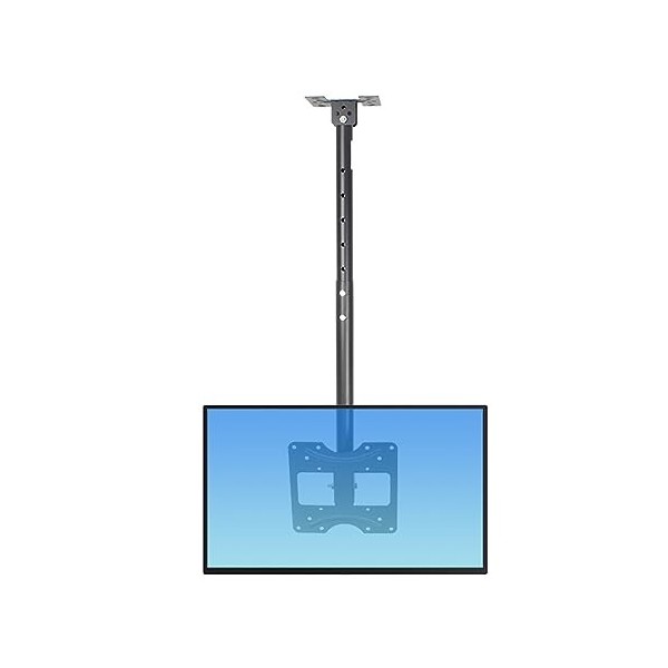 Pied TV Support Universel Support de Plafond TV à Hauteur réglable, Support TV pivotant à Rotation à 360 degrés pour télévise