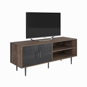 Novilla Meuble TV lndustriel,Banc TV pour Téléviseur jusquà 65 Pouces,avec Armoires, Tiroirs et Étagères,pour Salon, Chambre