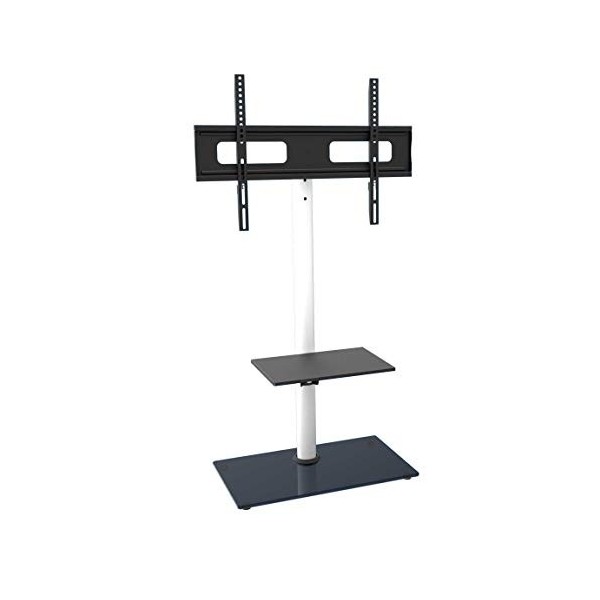 Inotek White Night 3775 - Meuble TV avec Potence pour téléviseur de 37" à 75" - Support inclinable - Tablette DVD - Coloris B