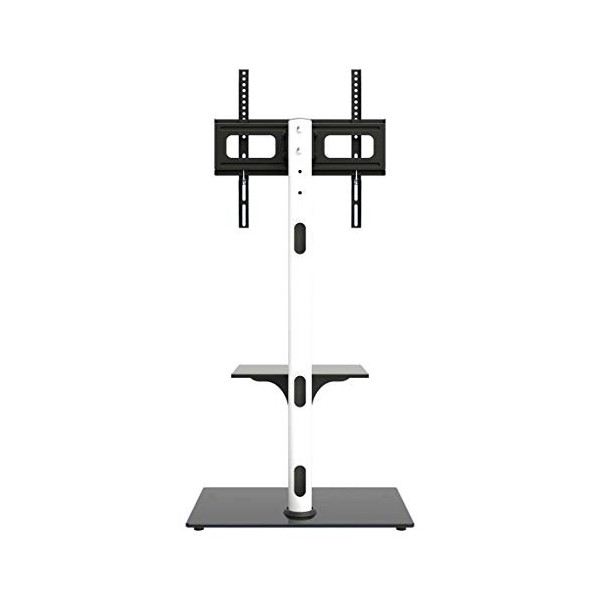 Inotek White Night 3775 - Meuble TV avec Potence pour téléviseur de 37" à 75" - Support inclinable - Tablette DVD - Coloris B