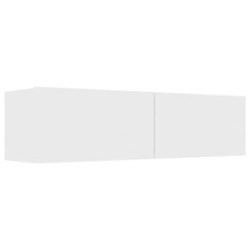 Festnight Meuble TV Blanc 120x30x30 Cm Aggloméré