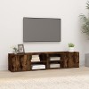 Tidyard Meubles TV 2 pcs Unité TV de 3 Compartiments Banc TV en Bois de Salon Sonoma Gris 80x31,5x36 cm Bois dingénierie