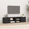 Tidyard Meubles TV 2 pcs Unité TV de 3 Compartiments Banc TV en Bois de Salon Sonoma Gris 80x31,5x36 cm Bois dingénierie