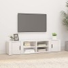 Tidyard Meubles TV 2 pcs Unité TV de 3 Compartiments Banc TV en Bois de Salon Sonoma Gris 80x31,5x36 cm Bois dingénierie