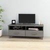 vidaXL Meuble TV en pin massif Gris clair 106 x 40 x 40 cm
