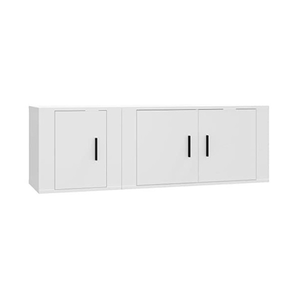 VEEKI Meuble TV, Meuble TV Suspendu, Meuble TV Industriel, Meuble TV Bois, Meuble Chambre, Convient pour Salon ou Chambre, En